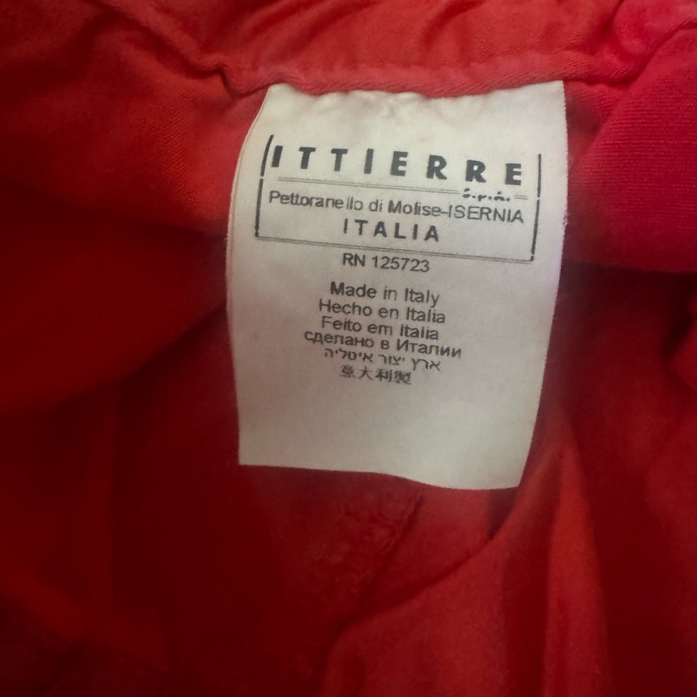 Red Pierre Balmain Straight leg pants